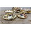 Image 8 : Hammersley and Co. Bone China Floral Tea Set with Gold Trim, Cups, Saucers, and Plates, 28 Pieces