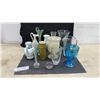 Image 1 : Assortment of Glass and Porcelain Vases
