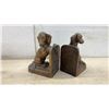 Image 5 : Carved Wooden Dachshund Bookends, Girl With Dog Figurine, Swan Dish, Hummingbird Music Box