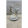 Image 6 : Carved Wooden Dachshund Bookends, Girl With Dog Figurine, Swan Dish, Hummingbird Music Box