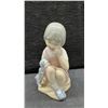 Image 8 : Lladró Porcelain Figurine, #6443 Lady With Parasol and Box and #5649 My Little Puppy