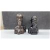 Image 4 : Hand-Carved Wooden Sculptures Including Elephants, Busts, and Turtles