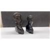 Image 5 : Hand-Carved Wooden Sculptures Including Elephants, Busts, and Turtles