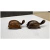 Image 8 : Hand-Carved Wooden Sculptures Including Elephants, Busts, and Turtles