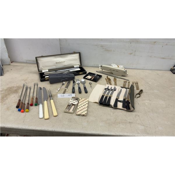 Hudson's Bay Carving Set, Nickelbronze Fruit Cutlery, Electric Knife