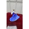 Image 3 : Royal Doulton "Elaine" Figurine, Blue Dress and Fan, LD 203 8”