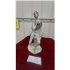 Image 1 : Lladro Hamlet Figurine, #205, Holding Skull, Seated on Tree Stump left hand finger damage