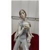 Image 2 : Lladro Hamlet Figurine, #205, Holding Skull, Seated on Tree Stump left hand finger damage