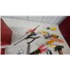 Image 5 : Red Metal Toolbox with Assorted Hand Tools: Wrenches, Screwdrivers, Pliers, Hammer
