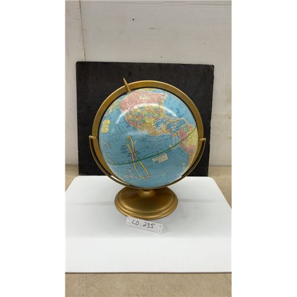 Cram's Super-O-Sphere World Globe on Metal Stand