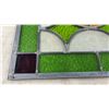 Image 3 : Rectangular Stained Glass Panel with Floral Design, 42 × 16”
