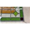 Image 5 : Rectangular Stained Glass Panel with Floral Design, 42 × 16”