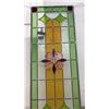 Image 7 : Rectangular Stained Glass Panel with Floral Design, 42 × 16”