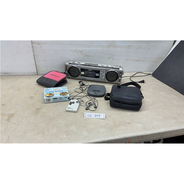 Panasonic RX-F4 Boombox, SL-S290 CD Player, Conair Radio, Big Band Compact Discs