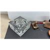 Image 4 : H. Stern Gemstone Pkg, Crystal Ashtray, "U of M" Patch, Bison Figurine