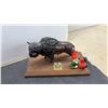 Image 8 : H. Stern Gemstone Pkg, Crystal Ashtray, "U of M" Patch, Bison Figurine