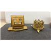 Image 9 : H. Stern Gemstone Pkg, Crystal Ashtray, "U of M" Patch, Bison Figurine