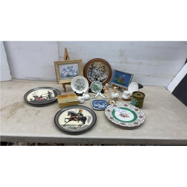 Pair of Greek Hand-Carved Decorative Plates, Signed M. Alexandros, Framed Art, China