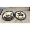 Image 2 : Pair of Greek Hand-Carved Decorative Plates, Signed M. Alexandros, Framed Art, China