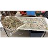 Image 1 : Oriental Floral Area Rug, 50 × 28” and Autumnal Leaf Pattern Fringed Rug, 48 × 24”
