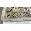 Image 3 : Oriental Floral Area Rug, 50 × 28” and Autumnal Leaf Pattern Fringed Rug, 48 × 24”