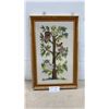 Image 1 : Vintage Framed Embroidered Owl Family in Tree Needlepoint Art in Gold Wooden Frame, 28 × 19”