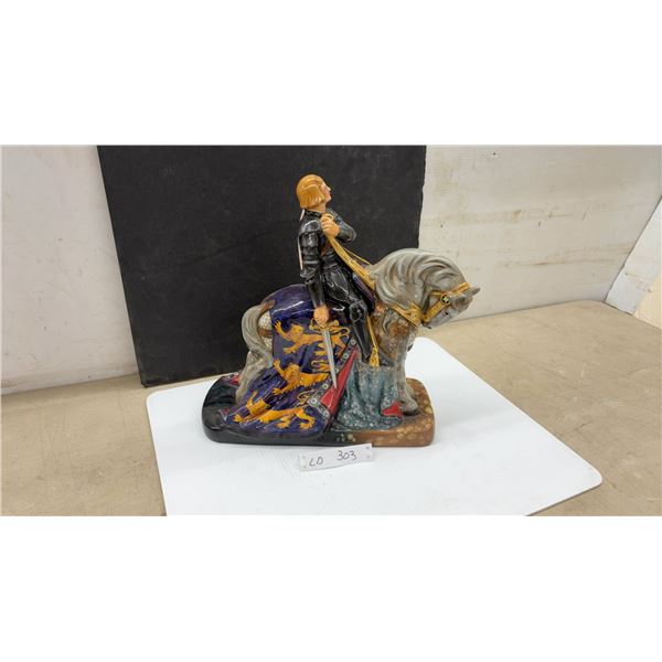 Royal Doulton "Sir Lancelot on Horseback" Porcelain Knight Figurine With Heraldic Barding