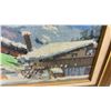 Image 4 : Two Framed Needlepoint Tapestries: Alpine Village and Fox Hunting Scenes
