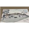 Image 11 : Arnold Ross Watercolor of Laura Secord School, Framed House Watercolor, and Architectural