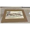 Image 9 : Arnold Ross Watercolor of Laura Secord School, Framed House Watercolor, and Architectural