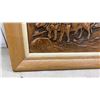 Image 2 : Framed Copper Embossed Wall Art Panel Depicting Pioneer Covered Wagon Western Scene, 18 × 22”
