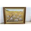 Image 6 : Framed Landscape Oil Painting by E. C. Busch, Wildflower Field, 21 × 25”