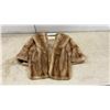 Image 1 : Hudson's Bay Company Vintage Light Brown Fur Stole with Patterned Lining