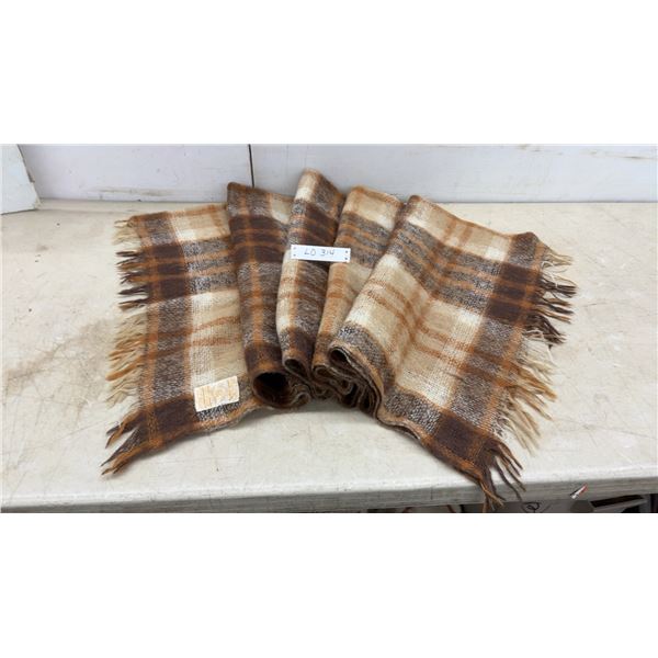 Hudson's Bay Company Made in Scotland Mohair Wool Blend Plaid Fringed Throw