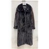 Image 1 : Eaton's Fur Salon Dark Brown Full-Length Fur Coat with Broad Collar and Cuffed Sleeves
