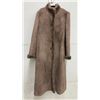 Image 1 : Holt Renfrew Women's Long Shearling Coat, Size 10, Brown Suede with Fur Lining and Trim
