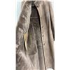 Image 3 : Holt Renfrew Women's Long Shearling Coat, Size 10, Brown Suede with Fur Lining and Trim