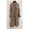 Image 4 : Holt Renfrew Women's Long Shearling Coat, Size 10, Brown Suede with Fur Lining and Trim