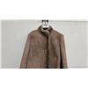 Image 6 : Holt Renfrew Women's Long Shearling Coat, Size 10, Brown Suede with Fur Lining and Trim