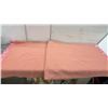 Image 4 : Vintage Ayerspun Pure Wool Blanket by Ayers of Lachute Canada, Pink With Satin Binding