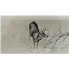 Image 4 : J. Carson 1978 Framed Pen and Ink Drawing, Buck With Fallen Branch and Deer Tracks in Snow