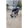 Image 1 : Blue 2-in-1 Rollator and Transport Chair with Swing-Away Footrests and Handbrakes