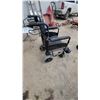 Image 3 : Blue 2-in-1 Rollator and Transport Chair with Swing-Away Footrests and Handbrakes