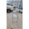 Image 2 : Little Giant Safety Step 3-Step Folding Aluminum Platform Ladder with Handrail and Top Tray