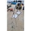 Image 3 : Little Giant Safety Step 3-Step Folding Aluminum Platform Ladder with Handrail and Top Tray