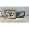 Image 1 : Two Framed Vintage Black and White Photographs, Street Scene and The Spirit of Childhood, Largest