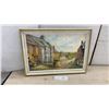 Image 1 : S. M. Simpson 1979 Framed Painting, Historical Street Scene 14 1/2 × 20 1/2”