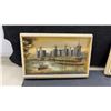 Image 2 : Three Hand-Painted Ivorex Plaques: Carnarvon Castle and Westminster Abbey