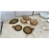 Image 3 : Visions Amber Casseroles, Spring Blossom Green Bakers, and Custard Cups, Fire King Mixing Bowls