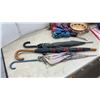 Image 2 : Assorted Umbrellas, Vintage Lynden Apple Basket, Woven Baskets, Oven Mitts, Shoe Horn